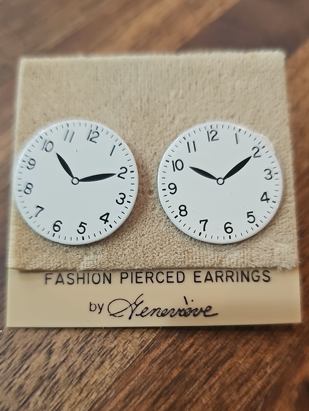 Vintage Clock Earrings Face Stud Women Men 80s Retro Geneieve